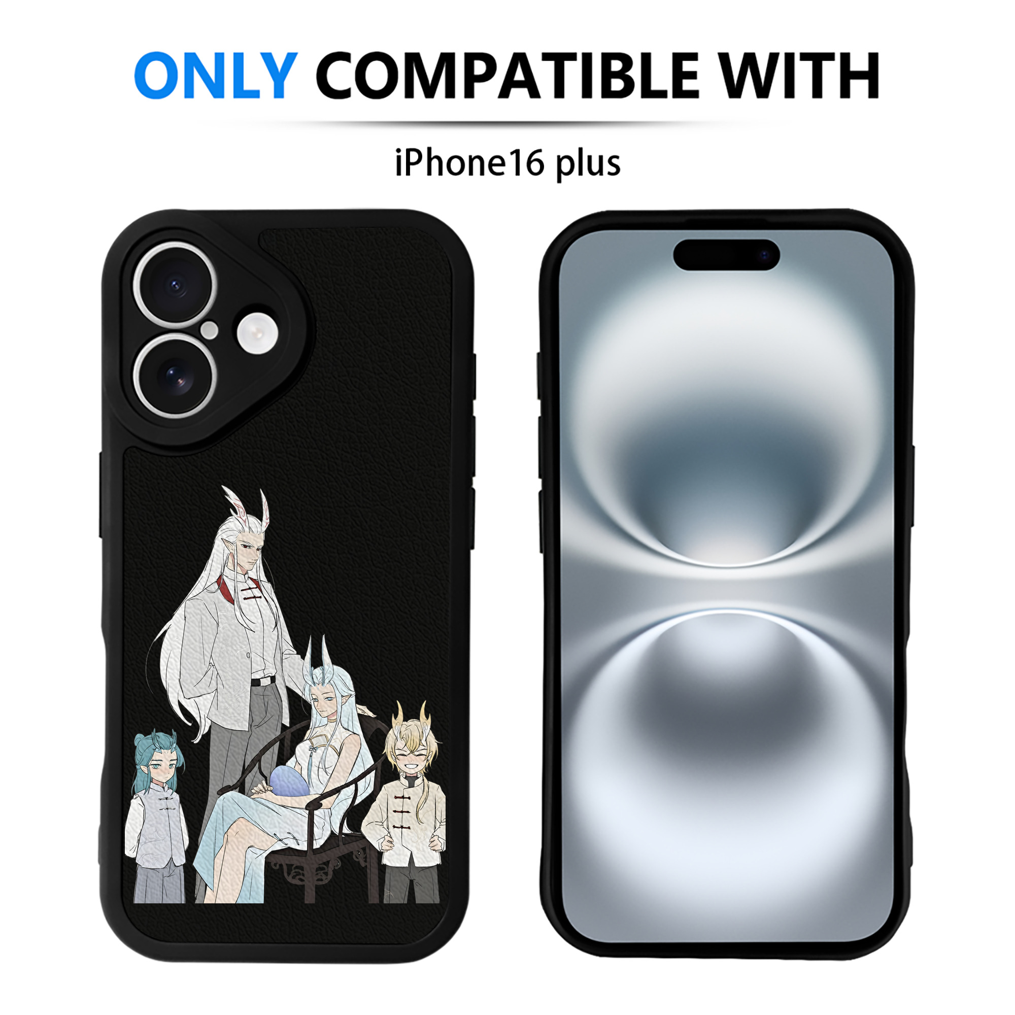 （画像用） Ne Zha 2 ナタ 魔童の大暴れ 【iPhone 16シリーズ対応】シリコンスマホケース（レザー調） 材質：シリコン